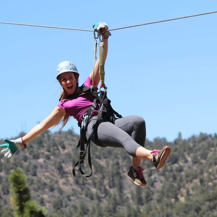 Ziplining over Big Bear