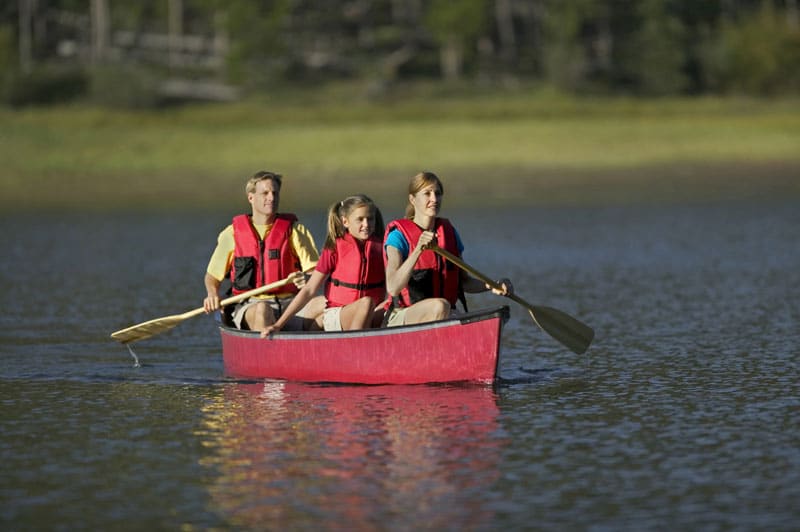 Family Canoeing at Big Bear
