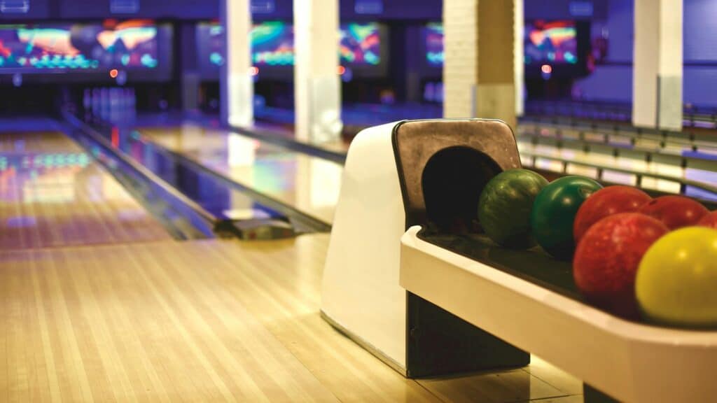 View of a bowling alley