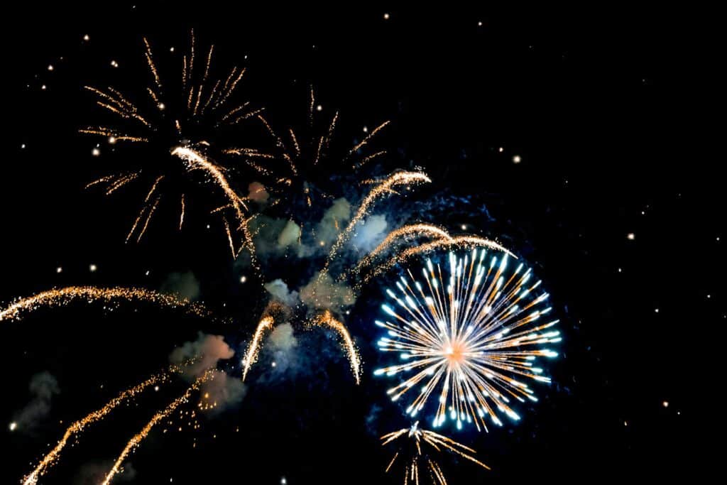A fireworks show